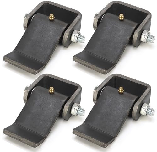 TIBEGOLD Anschweißbare Anhänger-Scharniere, robuste Kipp-Anhängerscharniere, fettbares Gurt-Design, Laub-LKW-Scharnier, Anhänger-Türgurt, Heckklappenscharniere für Türtür, Tor-Körperscharnier mit