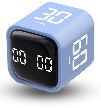 Temporizador de productividad 2024, sensor de gravedad, cuenta regresiva y cuenta, silencio, vibración y sonido, 5/10/30/60 minutos y sincronización personalizada, perfecto para TDAH, trabajo,