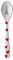 Soledad Pe Jour Melamin Löffel Paris Picto – Rot, 14 x 3 x 1,5 cm, wiederverwendbar, spülmaschinenfest
