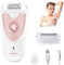 comeder Epilator for Women, Cordless Electric Lady Face Shaver with LED Light & 2 Speed Setting, Rechargeable Facial Epilator, Painless Hair Removal for Face, Armpit, Legs & Bikini Area