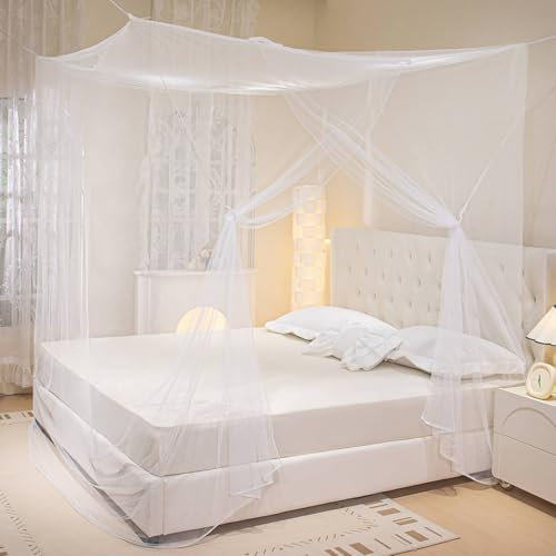 Roinaid Betthimmel,Moskitonetz Reise,Himmelbett Vorhänge Praktisch,Moskitonetz Insektensicher,Geeignet für Queensize-Betten,Kinderbetten und Erwachsenenbetten,180 * 190 cm