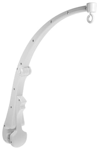 Supvox Bettglockenhalterung Kindergarten Handy, Mobiltelefon Stand Handyhalter für Babybetten -Mobile-Set Bettglockenhalterarm Crib Mobile Hanger pp Weiß