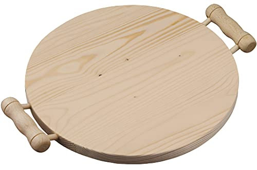Excelsa Real Wood Tagliere per Polenta in Legno di Faggio, 35 cm di Diametro
