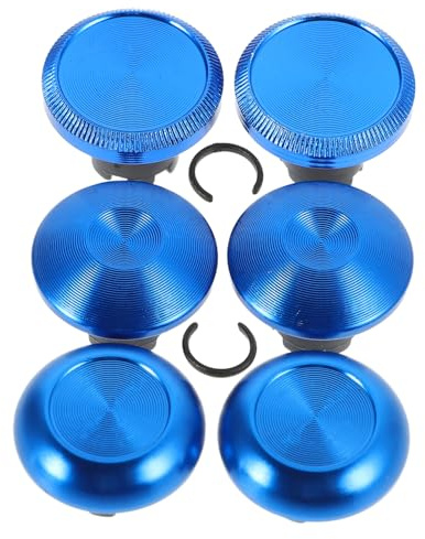 WOONEKY 8 Stück Teiliges Set Metall Daumenstick Kappen für Controller Austauschbare und Niedrig Kappen mit Rücktasten für Verbesserten Gaming Komfort und
