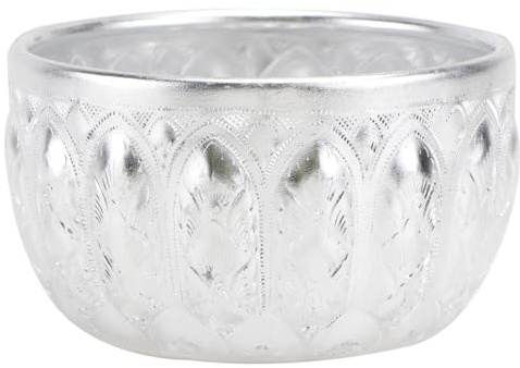 Gatuida Decorative Tin Alloy Bowl 3.15 Inch Metal Serving Bowl for Dining Table Household Restaurant Hotel Tableware Snack Dish