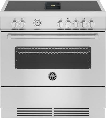Bertazzoni Master Deluxe Series MASCH94I1EXT 90cm wide Electric Range Cooker With Venting Induction Hob - Stainless Steel - A Rated