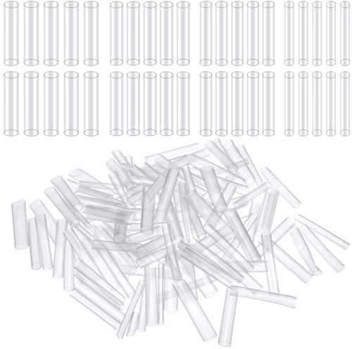 DOPENSPI - Lot de 120 embouts transparents multi-tailles, pointes de lacets pour cordon de capuche, embouts de gaine thermorétractable pour réparation et remplacement de lacets