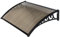 VERDELOOK Naxos, Pensilina modulabile tettoia in policarbonato alveolare, 120x80 cm, Nero fumé