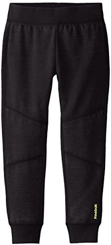 Reebok Mädchen Fleece Yoga Leggings, Schwarz, Groß