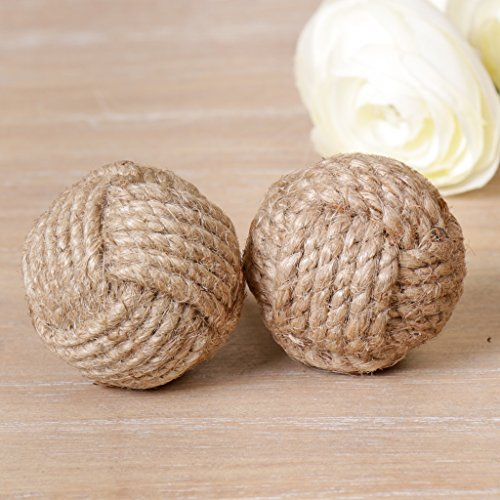 Lot de 2 poignées de tiroir rond en Jute naturel Idéal pour rénover-⌀ 4 meubles existants cm