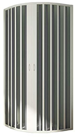 Forte Rund-Duschkabine in PVC 75x75 cm Radius 55 H185 mod. Sharp Zentral