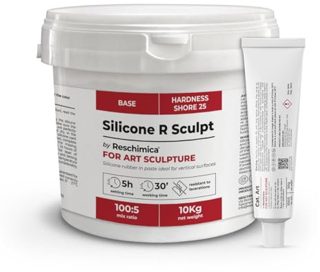 Caucho de silicona en pasta para escultores R SCULPT, Fácil y práctico de usar, Para aplicaciones verticales grandes y pequeñas, Maquetistas DIY, Bricolaje (10 kg)