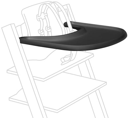 Stokke Plateau noir – Conçu exclusivement pour la chaise Tripp Trapp + ensemble Tripp Trapp Baby – Pratique à utiliser et à nettoyer – Fabriqué en plastique sans BPA – Convient pour les tout-petits de