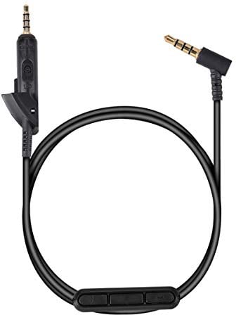 kwmobile Kopfhörerkabel für Bose QuietComfort 15 - Ersatz Kabel 150 cm Mikrofon Lautstärkeregler - 3.5mm Klinke