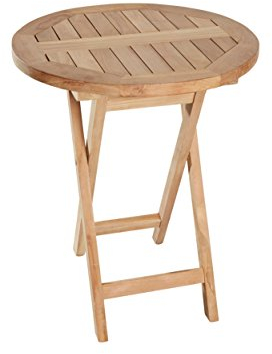 La Casa di Caesar Teakholz Bistrotisch Riva rund Teak Tisch Klapptisch Gartenmöbel Teakmöbel Gartentisch