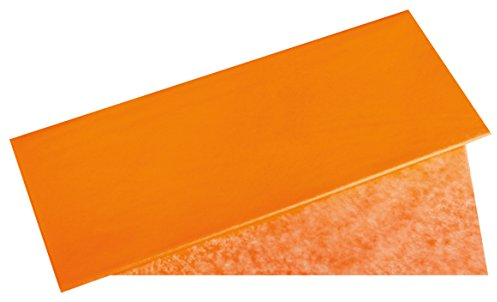 Rayher 67270210 Seidenpapier, orange, 50x75cm, 5 Bogen, 17g/m², lichtecht, farbfest, leicht transparentes, dünnes Papier, Geschenkpapier, Papier zum Basteln