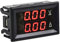 Calibro Amperometro Voltmetro DC 0-100V 10A / 50A a 3 Cifre, Misuratore di pannello corrente tensione Dual LED Digitale (Rosso e Rosso-10A)