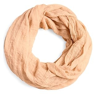 Caspar SC432 Damen Vintage Loop Schal, Größe:One Size, Farbe:aprikot