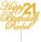 Personalised Cake Topper Custom Cake Decoration For 1st 7th 13th 16th 18th 21st 30th 40th 50th(Gold)