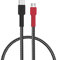 recable-eBike Micro-USB A, USB-C, schwarz & grau, 0,25 m