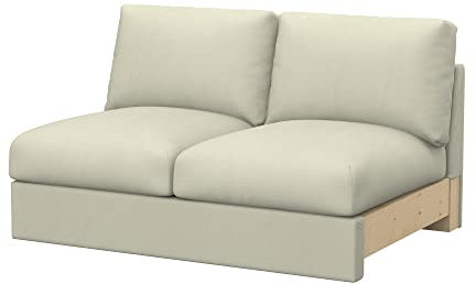 Soferia Kompatible Ersatzbezug fur VIMLE 2er-Sitzelement Bettsofa, Stoff Eco Leather Light Beige (FLECKENABWEISEND und WASSERABWEISEND), Beige