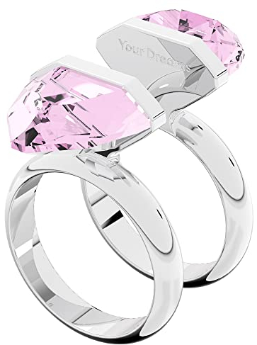 Swarovski Bague Lucent, Magnétique, Rose, Métal rhodié