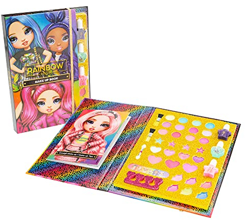 Rainbow HIGH Make Up Book mit Schminkset für Kinder zum Erlernen des Schminkens von Gesicht, Augen und Händen - Nice Group