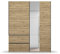 Rauch Möbel Sevilla Schrank Kleiderschrank Schwebetürenschrank, Eiche Artisan, Holz, Griffleisten Grau metallic, 2-türig mit Spiegel, inkl. 2 Kleiderstangen, 2 Einlegeböden BxHxT 175x210x59 cm