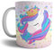 Genérico Taza de unicornio niña personalizada con nombre e inicial, taza desayuno para niñas, unicornios para niñas
