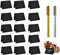 Hossom 15 Stück Kleine Kreidetafel, Mini Tafeln Schilder zum Preisschilder Aufsteller, Beschriften, Buffet Schilder, Tischkarten, Schiefertafel mit 2 Stiften Mini Tafel für Reserviert, Bäckerei, Café