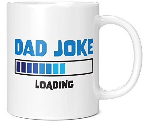 Mug Monster - Dad Joke Loading Novelty Mug, Funny Fathers Day or Birthday Gift - Ceramic Coffee Cup, Gift for Men or Women, Extra Large and Giant Available, 20oz White
