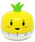 Mechanischer Küchentimer, Ananas Cartoon Countdown Timer, 55 Minuten Timer, Drehen Kurzzeitmesser für Küche Zuhause Büro Schule Klassenzimmer Gelb