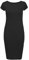 Colop Ladies Womans Cap Sleeve Midi Dress Bodycon Summer Maxi Midi Dress Plus Size (Black, 24-26)