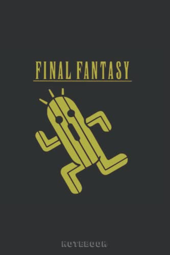 Final Fantasy Cactuar SP Notebook: Journal, Diary, Wide Ruled Lined Notebook for Kids, Back to School, Note Taking, Drawing, or Writing, Marbled Cover, 6x9 inches, 120 pages