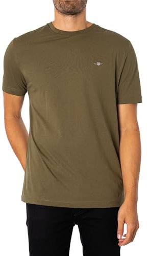 GANT Hombre Camiseta con Escudo Normal, Juniper Green, 3XL