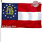 XIFAN Doppelseitige Georgia-Flagge, 90 x 152 cm, strapazierfähiges, 3-lagiges, langlebiges Polyester, GA-Flagge mit lebendigem Druck/4 Reihen Saum/Messingösen für Innen- und Außendekoration