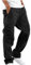 YAOHUOLE Homme Pantalons Cargo, Militaire Montagne Baggy Pantalon, Men Cargo Trousers with Pocket Noir XL