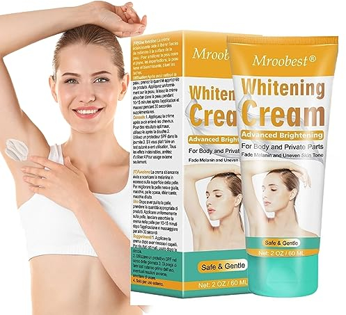 Underarm Whitening Cream, Crema Schiarente,Sbiancamento Crema,Whitening Cream, Efficace per Ascelle, Ginocchia, Gomiti, Zone Sensibili E Intime, Bianchi, Nutre, Ripara E Ristruttura La Pelle