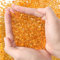 T4U Tumbled Chips Stones Crushed Orange Gravels 2 LB, Irregular Shaped Natural Rock Pebbles, DIY Polished Rocks for Potted Plant, Bonsai, Vase Fillers Aquarium Decoration, Aquarium Gravel Rocks