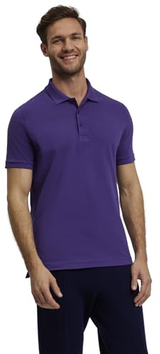 FALKE Herren Polohemd Basic Polo Shirt Piqué M Pl Baumwolle weich hautfreundlich bequem sehr leicht 1 Stück, Lila Grape 8146, XXL