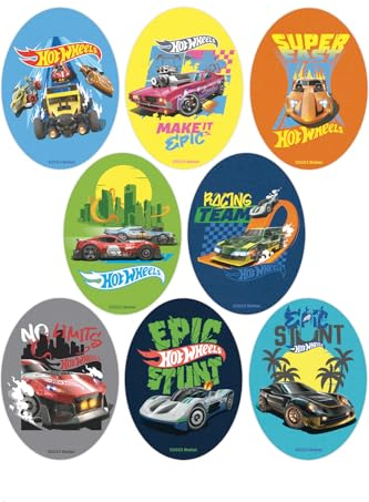 8 Patches for cars, lorries – Children's knee pads – iron-on patches for repairing and decorating trousers, jackets, jumpers, backpacks