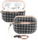 Vanet Schutzhülle aus TPU-Leder, kompatibel mit AirPods Pro 2. / 1. Generation für Frauen, klassisches luxuriöses Design, Schutzhülle mit Schlüsselanhänger (VT-AP-APD12-PRO-LUX-BK)