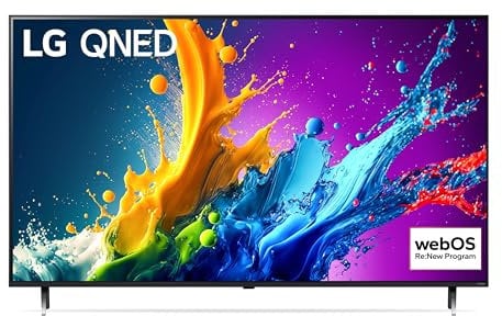LG QNED 55'', Serie 80 2024, 55QNED80T6A, Smart TV 4K, Processore α5 Gen7, Design slim, 20W, 3 HDMI, Filmmaker Mode, Game Optimizer, Alexa, Wi-Fi, webOS 24, Telecomando puntatore