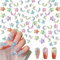 3D Nail Charms,60PCS Macaron Color Star Pentagram Moon Butterfly Nail Gems, Aurora Mixed Nail Art Decorations for Women Girls Manicure Design DIY Crafts (Macaron Color)