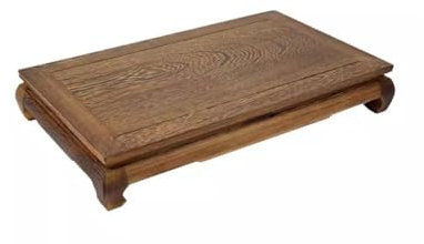 Support pour plantes d'intérieur Base artisanale en bois massif, base d'ornement, base rectangulaire en pierre, pot de fleur, aquarium, statue de bouddha, base de théière Support de jardinière ( Size