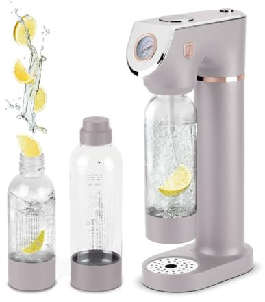 Berlinger Haus Sodabereiter SODABAR + 2 Flaschen Taupe Collection | Stilvoll, Kompakt und Umweltfreundlich