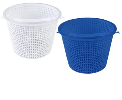 Eawfgtuw Panier de rechange pour skimmer de piscine, outil de nettoyage de piscine, fond lesté, poignée verrouillable (S, bleu)