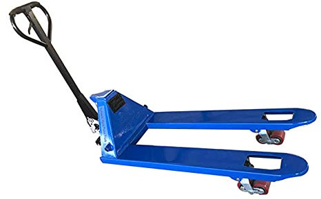 Extra Langer Gabelhubwagen mit Griff, PU-Räder, Super-Tragfähigkeit, Schwerer manueller Palettenwagen mit Handpumpe, Schub-Palettenwagen, Trolley, 6600 lbs, 52 L x 27 cm B