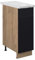 Vicco Apothekerschrank Fame-Line, Schwarz gestreift, 30 cm, AP Marmor