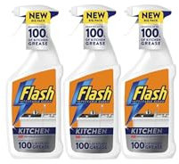 Flaash Kitchen Cleaning Spray 500ml (Pack of 3) | Powerful Degreaser & Multi-Surface Cleaner for Sparkling Results | Fresh Fragrance | Streak-Free Shine | Removes Up To 100% of Grease